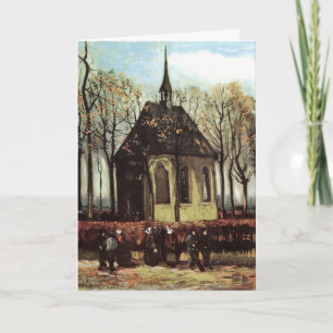 Congregation at Church, Nuenen by Vincent van Gogh Card