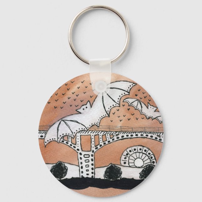 Congress Avenue Bats Key Ring (Front)