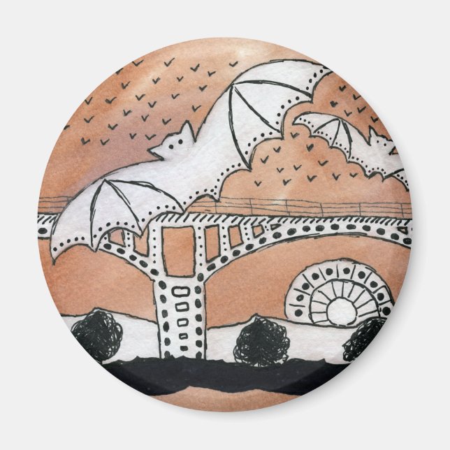 Congress Avenue Bats Magnet (Front)