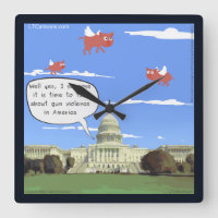 Congress & Gun Talk When Pigs Fly Wall Clock