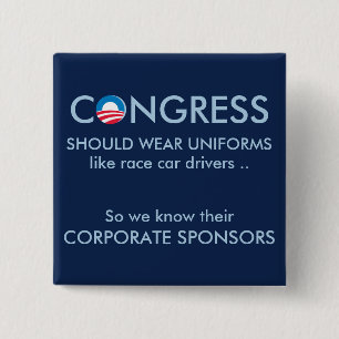 Congress Needs Uniforms 15 Cm Square Badge