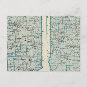 Congressional districts Judicial districts Indiana Postcard
