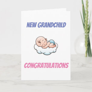 CONGRTULATIONS "GRANDPARENTS" ON NEW GRANDCHILD CARD