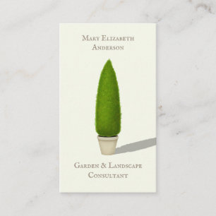 Conical Topiary Charming Nostalgic Style Business Card