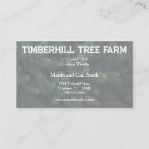 Conifer Branches Tree Farm Tree Grower Arborist Business Card