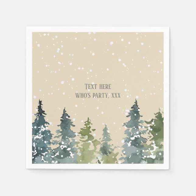 Conifer, Pine Tree, Evergreen Napkin (Front)