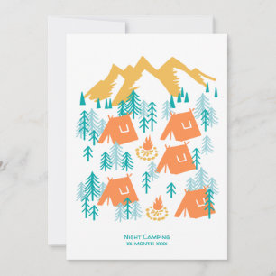 Coniferous Forest Camping V2 Holiday Card