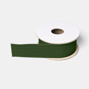 Coniferous green, solid, geometric, triangles, squ grosgrain ribbon