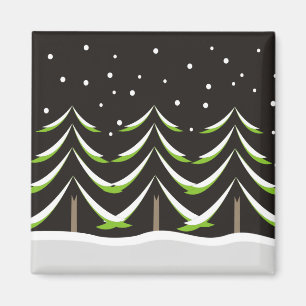 Conifers in Winter Magnet