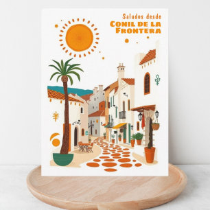 Conil de la Frontera Spain white town Postcard