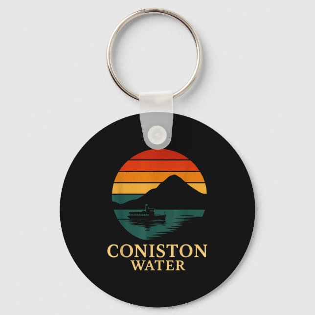 Coniston Water Lake District  Key Ring (Front)