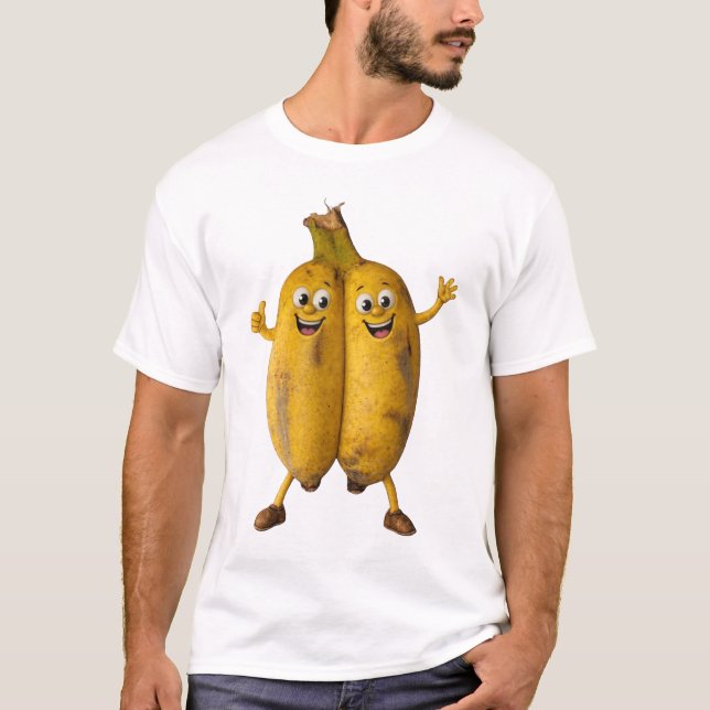 Conjoined Bananas Comedy Duo T-Shirt (Front)