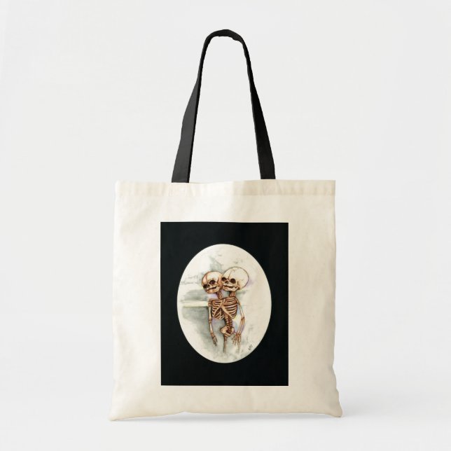 conjoined foetal skeleton tote (Front)
