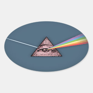 Conjunctivitis Illuminatis Oval Sticker