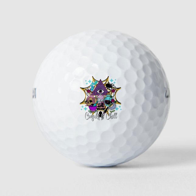 Conjure & Chill Golf Balls (Front)