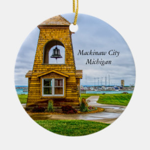 Conkling Heritage Park Mackinaw City Ceramic Ornament