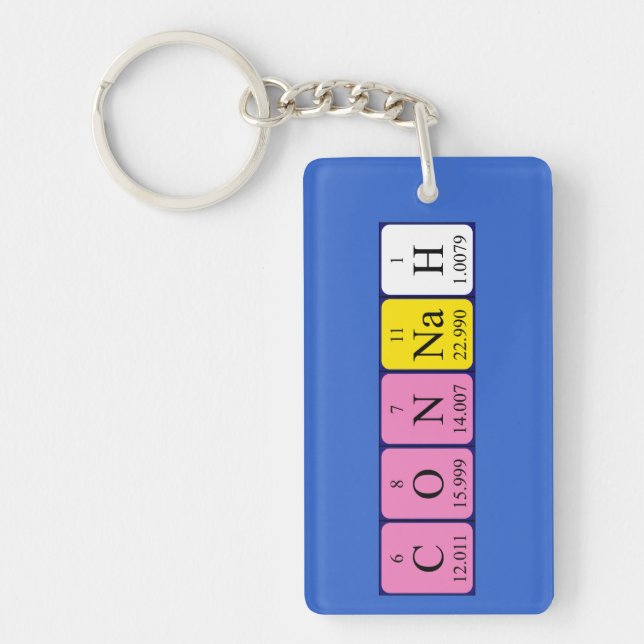 Connah periodic table name keyring (Front)