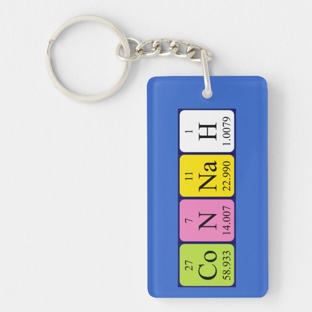 Connah periodic table name keyring (Front)