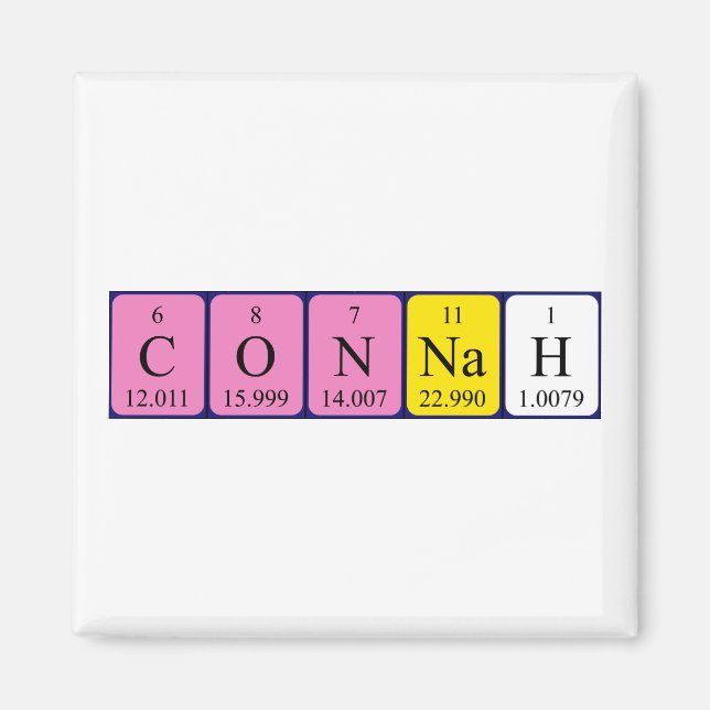 Connah periodic table name magnet (Front)