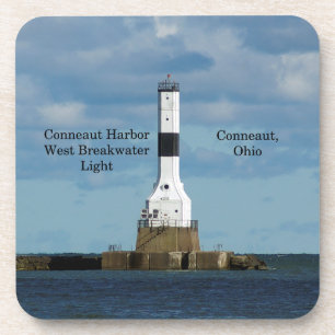 Conneaut Harbour West Breakwater Light 6 coasters