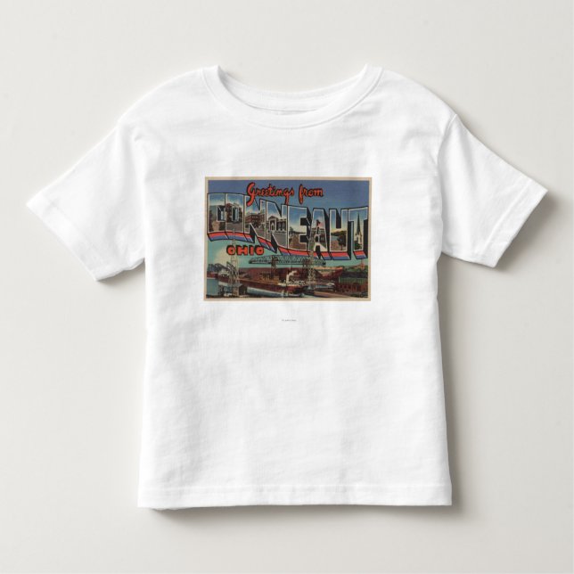 Conneaut, Ohio - Large Letter Scenes Toddler T-Shirt (Front)