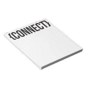 Connect - Bracketed - Black and White Notepad