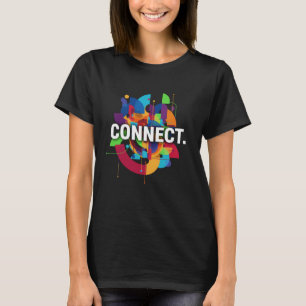 Connect Colourful Abstract Shapes Neurodiversity A T-Shirt