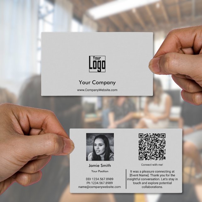 Connect Professionally Company Ambassador Grey Business Card (Connect Professionally Company Ambassador Gray Business Card)
