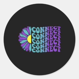Connect Suicide Prevention Mental Health Awareness Classic Round Sticker