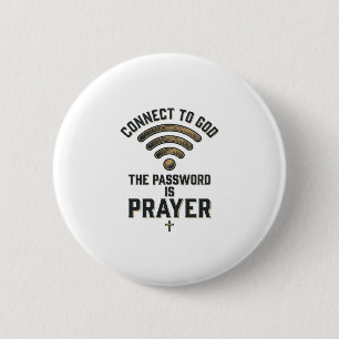 Connect to God Prayer Christian Vector Design_1 6 Cm Round Badge