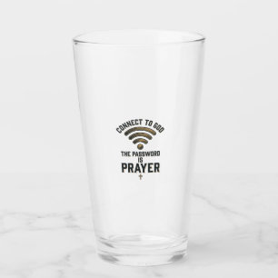 Connect to God Prayer Christian Vector Design_1 Glass