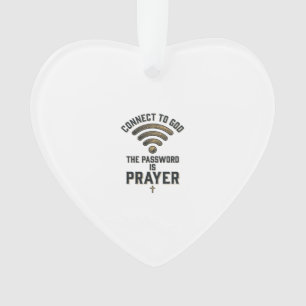 Connect to God Prayer Christian Vector Design_1 Ornament