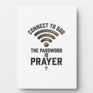 Connect to God Prayer Christian Vector Design_1 Plaque