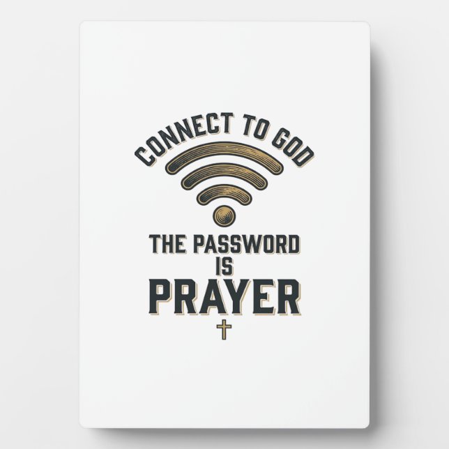 Connect to God Prayer Christian Vector Design_1 Plaque (Front)