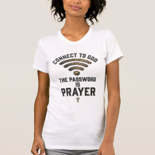 Connect to God Prayer Christian Vector Design_1 T-Shirt