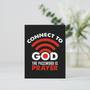 Connect To God The Password Prayer Gift Christian Postcard