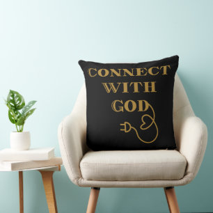 Connect With God Biblical Quote Cushion