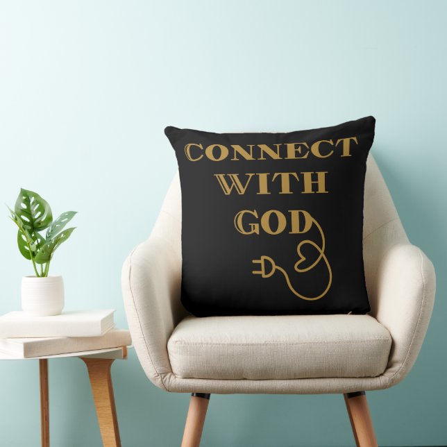 Connect With God Biblical Quote Cushion (Chair)