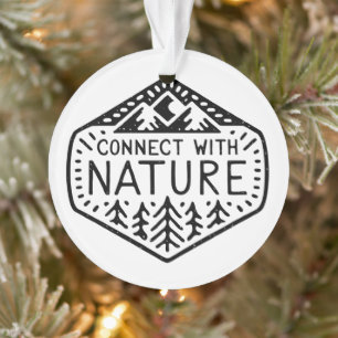 Connect with nature Scandinavian white Ornament