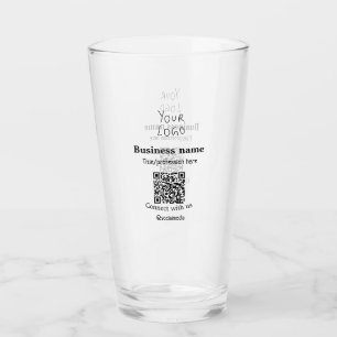 Connect with us business logo QR social media name Glass