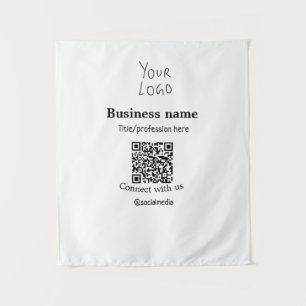 Connect with us business logo QR social media name Tapestry