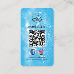 Connect with Us   Custom Social Media QR Code Business Card