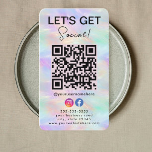 Connect with us Instagram Facebook Iridescent Opal Business Card