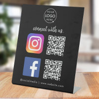 Connect with us Instagram Facebook QR Code Black