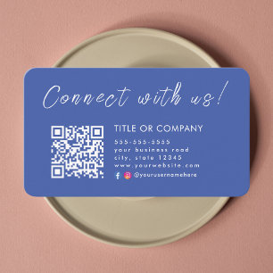 Connect with us Instagram Facebook Qr Code Business Card