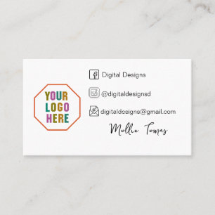 Connect with us on social media using the QR code Business Card