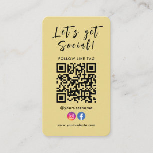 Connect With Us Qr Code Facebook Instagram Logo Business Card