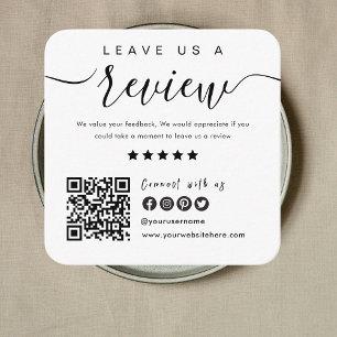 Connect With Us QR Code Leave Us A Review Modern Enclosure Card