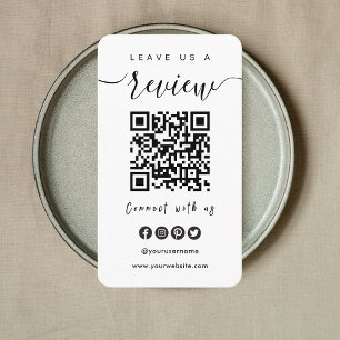 Connect With Us QR Code Leave Us A Review Script Business Card