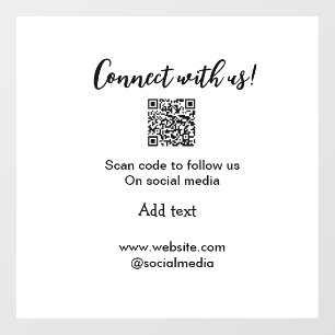 Connect with us scan QR code add website email 